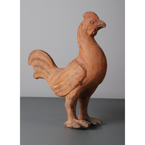 Pottery model of a Rooster